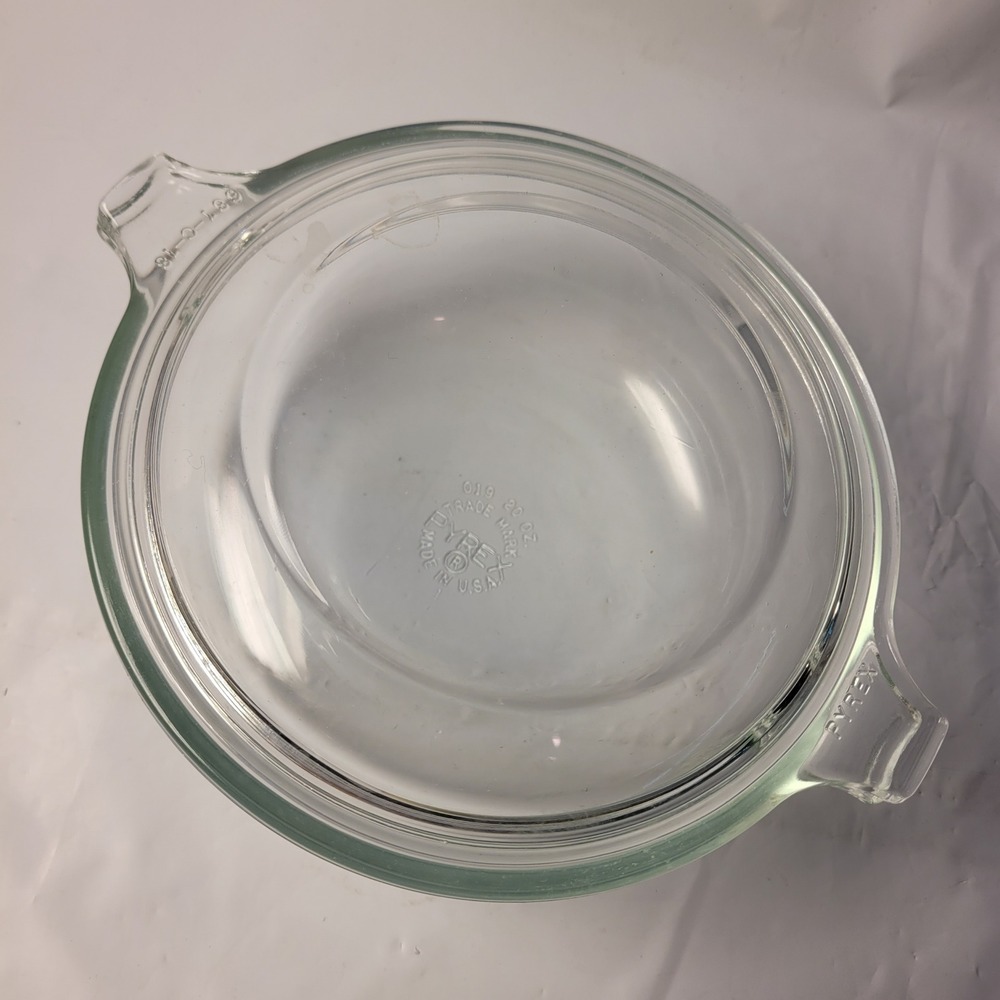 Pyrex Casserole Dish Clear 20 oz Round Glass 019 with 681-C-18 Lid